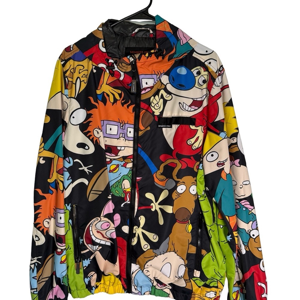 Members Only x Nickelodeon Windbreaker | Cartoon Collab | Size L